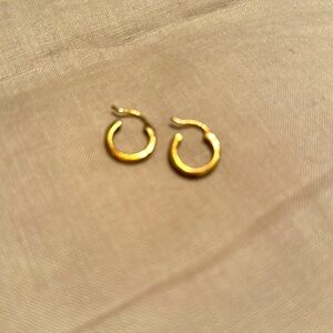 J. Crew gold-plated mini hoops